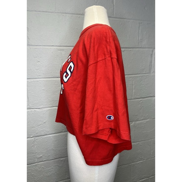 Vintage St John's University Red Storm Crop Top Large 90s Champion - Picture 7 of 11